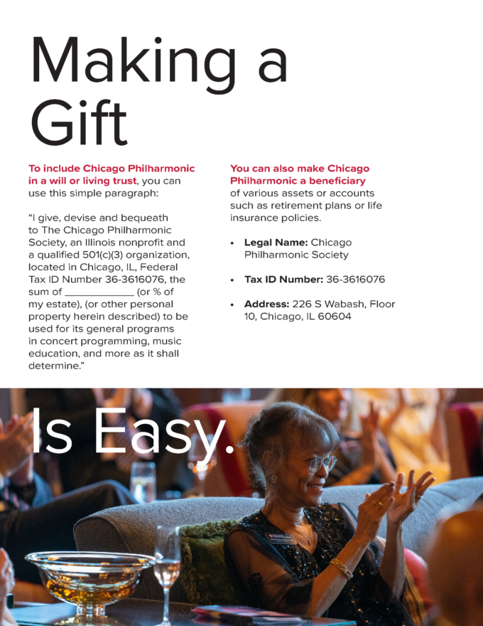 Philanthropic Legacy at Chicago Philharmonic3 Philanthropic Legacy at Chicago Philharmonic3
